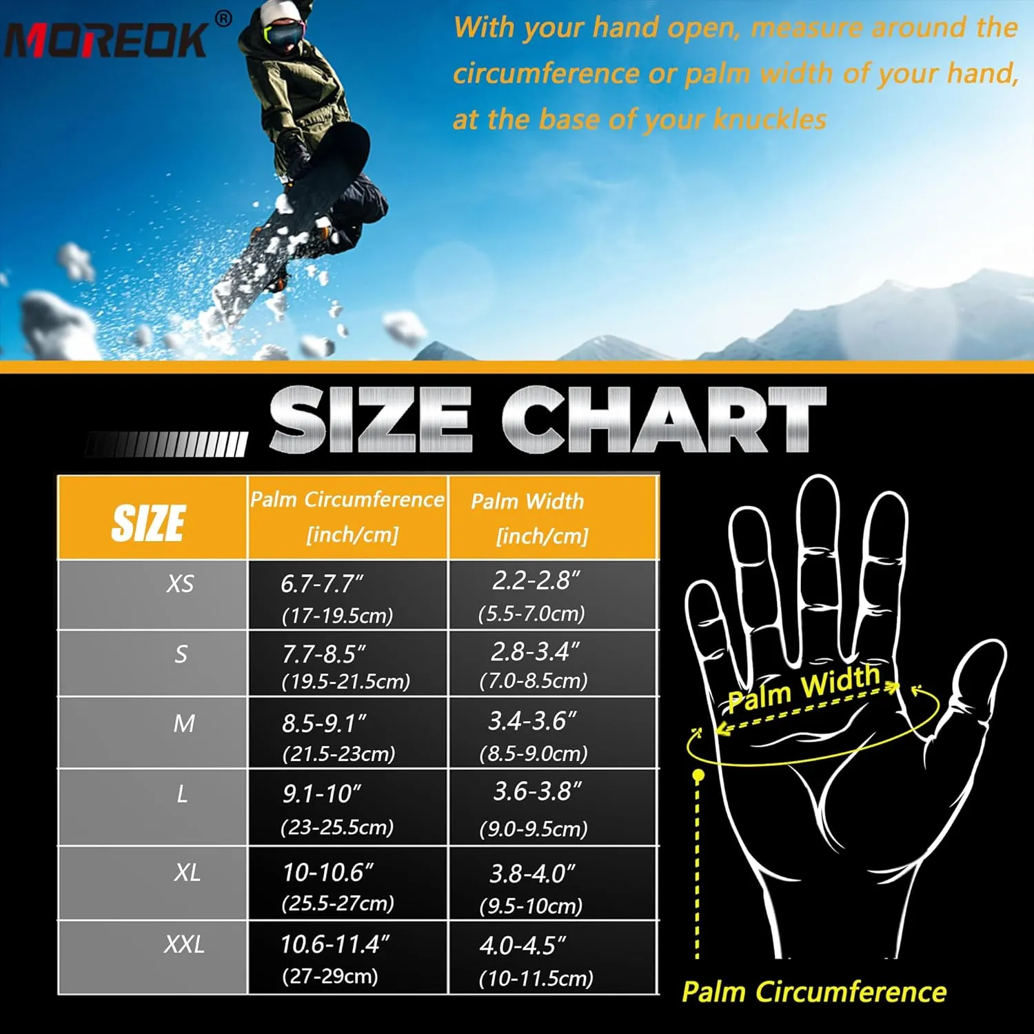 MOREOK Waterproof & Windproof -30??F Winter Gloves for Men/Women, 3M Thinsulate Thermal Gloves Touch Screen Warm Gloves for Skiing,Cycling,Motorcycle,Running