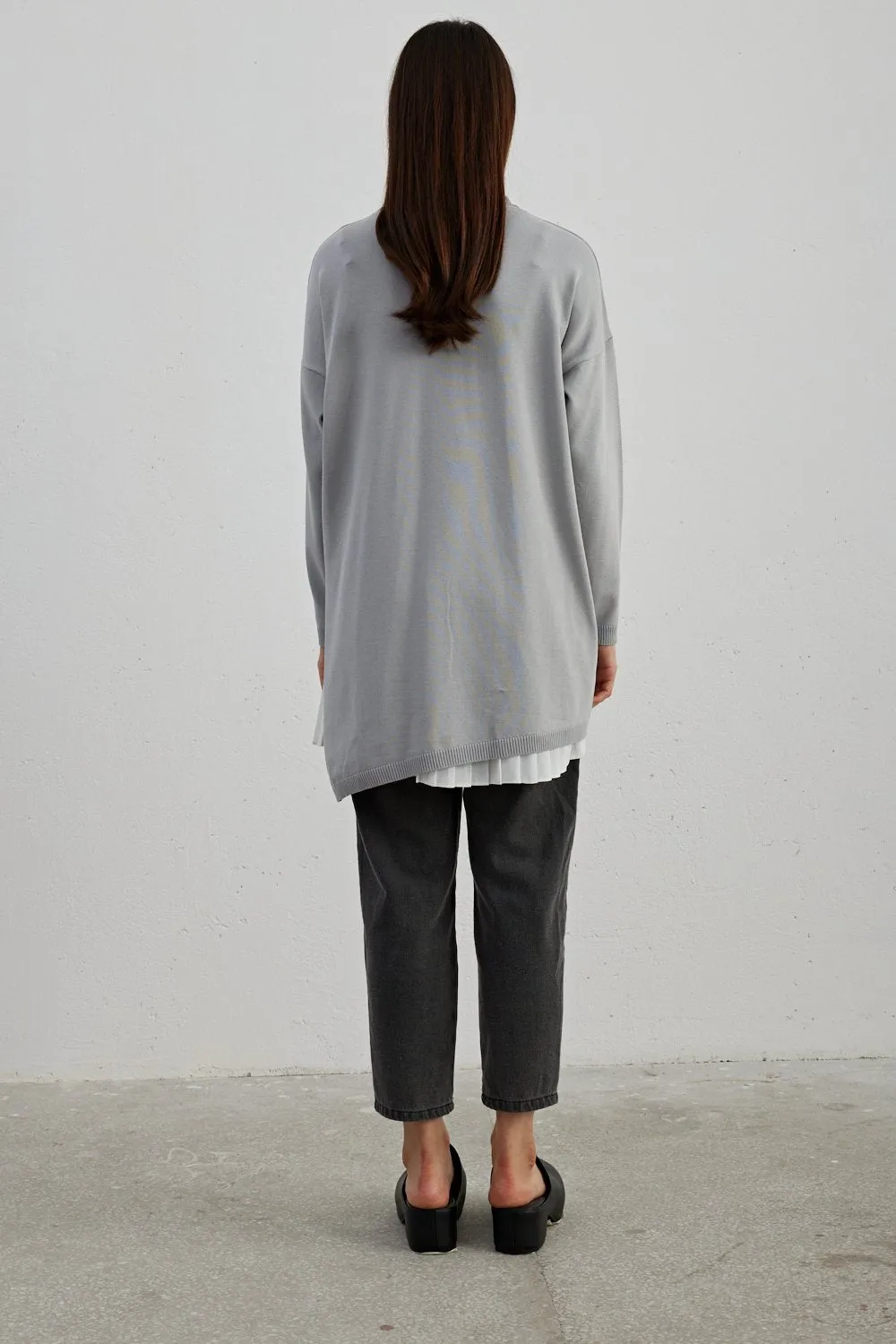 MRW Blazzer Button Tunic Gray