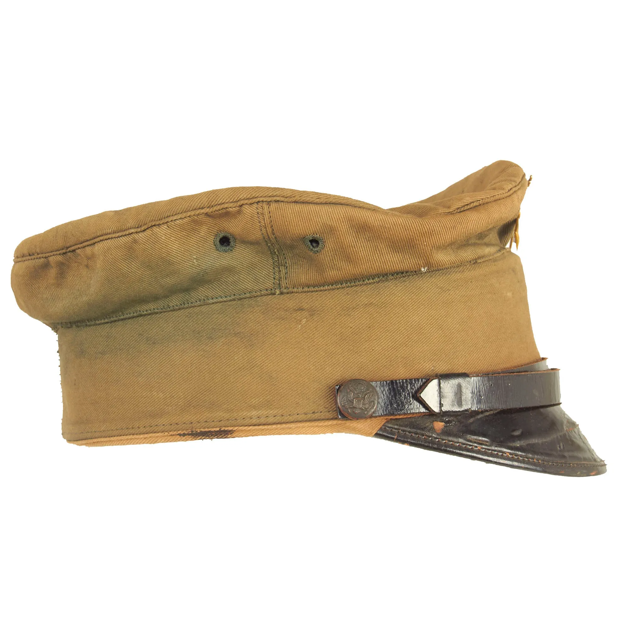 Original U.S. Moro Rebellion Era “Fighting 69th” Infantry Regiment M1902 Khaki Visor Cap