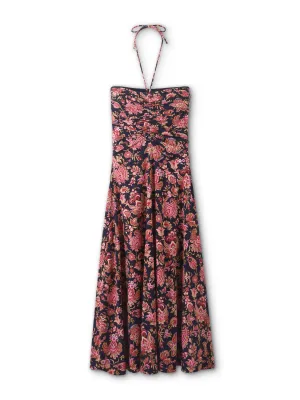 Paisley print midi dress