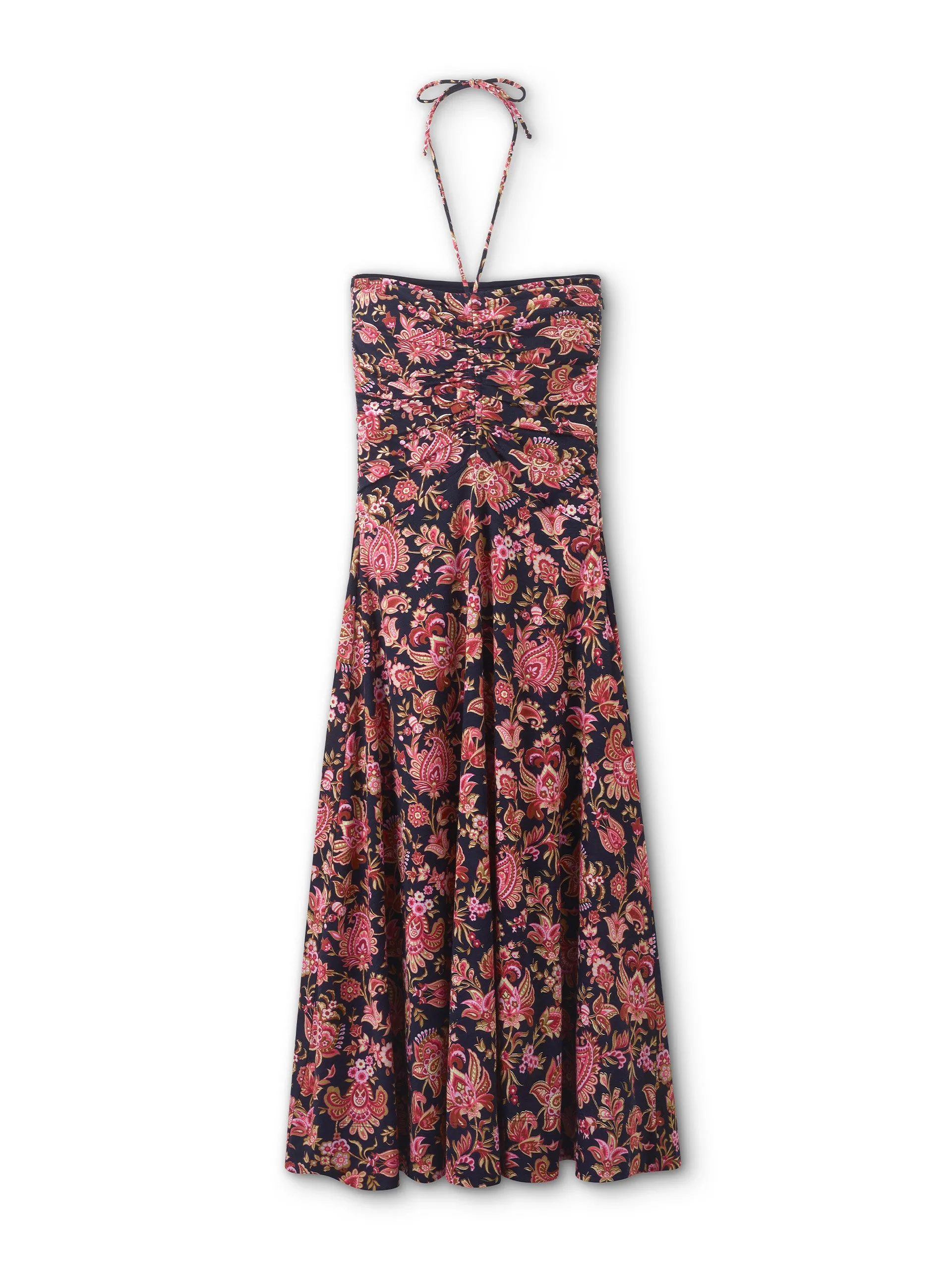 Paisley print midi dress