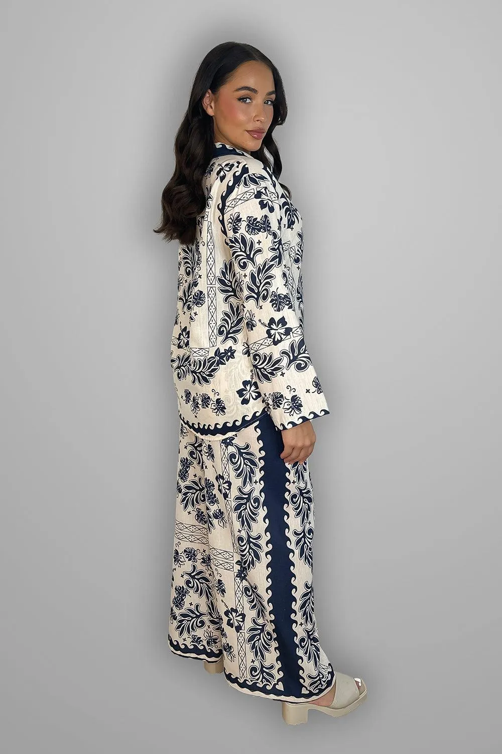 Paisley Print Shirt & Trousers Set