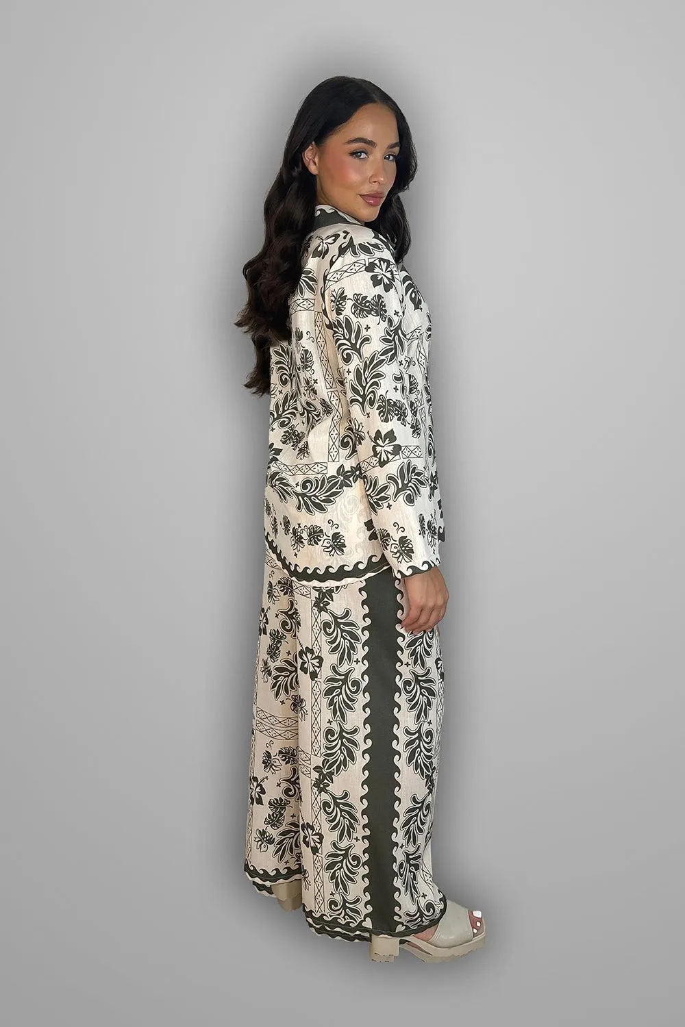 Paisley Print Shirt & Trousers Set