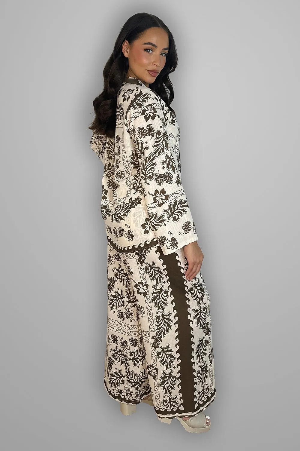 Paisley Print Shirt & Trousers Set