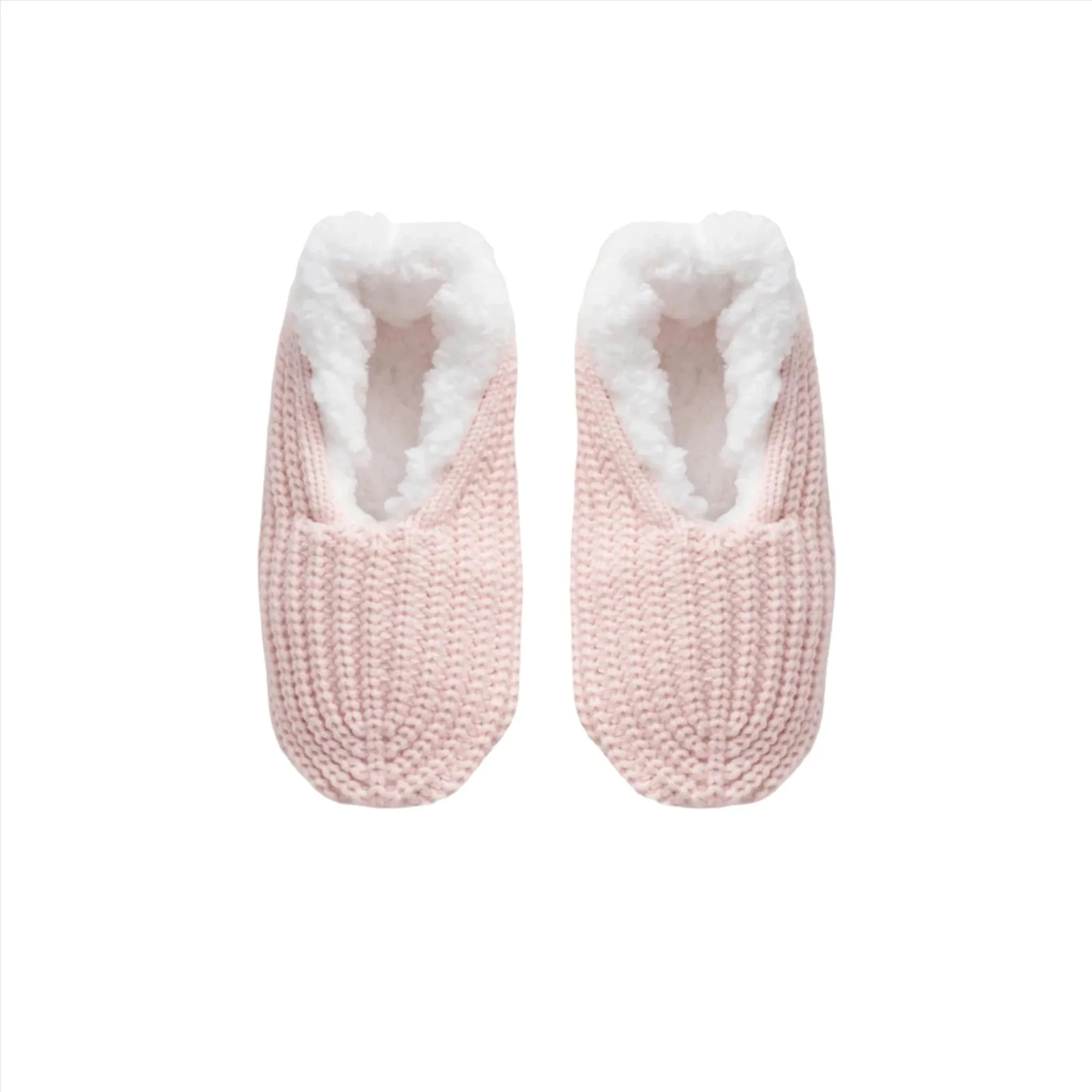 Pink Knitted Footsie Slipper