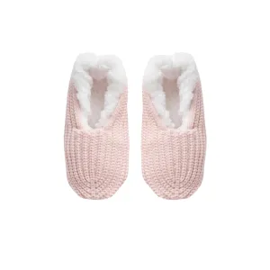 Pink Knitted Footsie Slipper