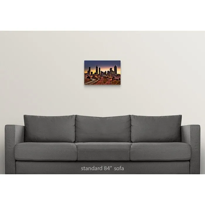"Atlanta's Colorful Skyline, Georgia" Canvas Wall Art