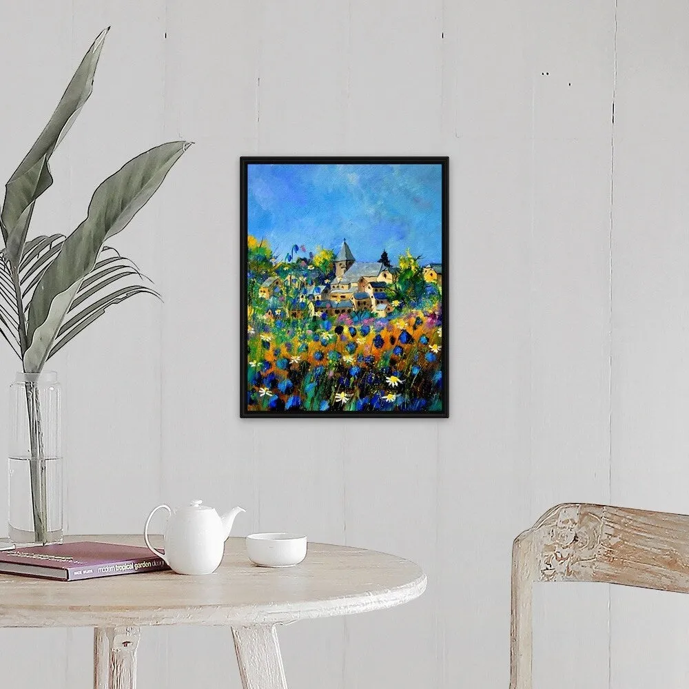 "Awagne In Summer" Black Float Frame Canvas Art