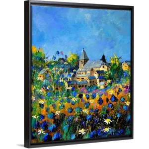 "Awagne In Summer" Black Float Frame Canvas Art