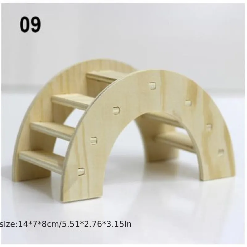 Small Hamster House BiteResistant Wooden Villa with Swing