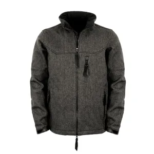 STS Ranchwear Mens Stone Black Tweed Wool Blend Softshell Jacket