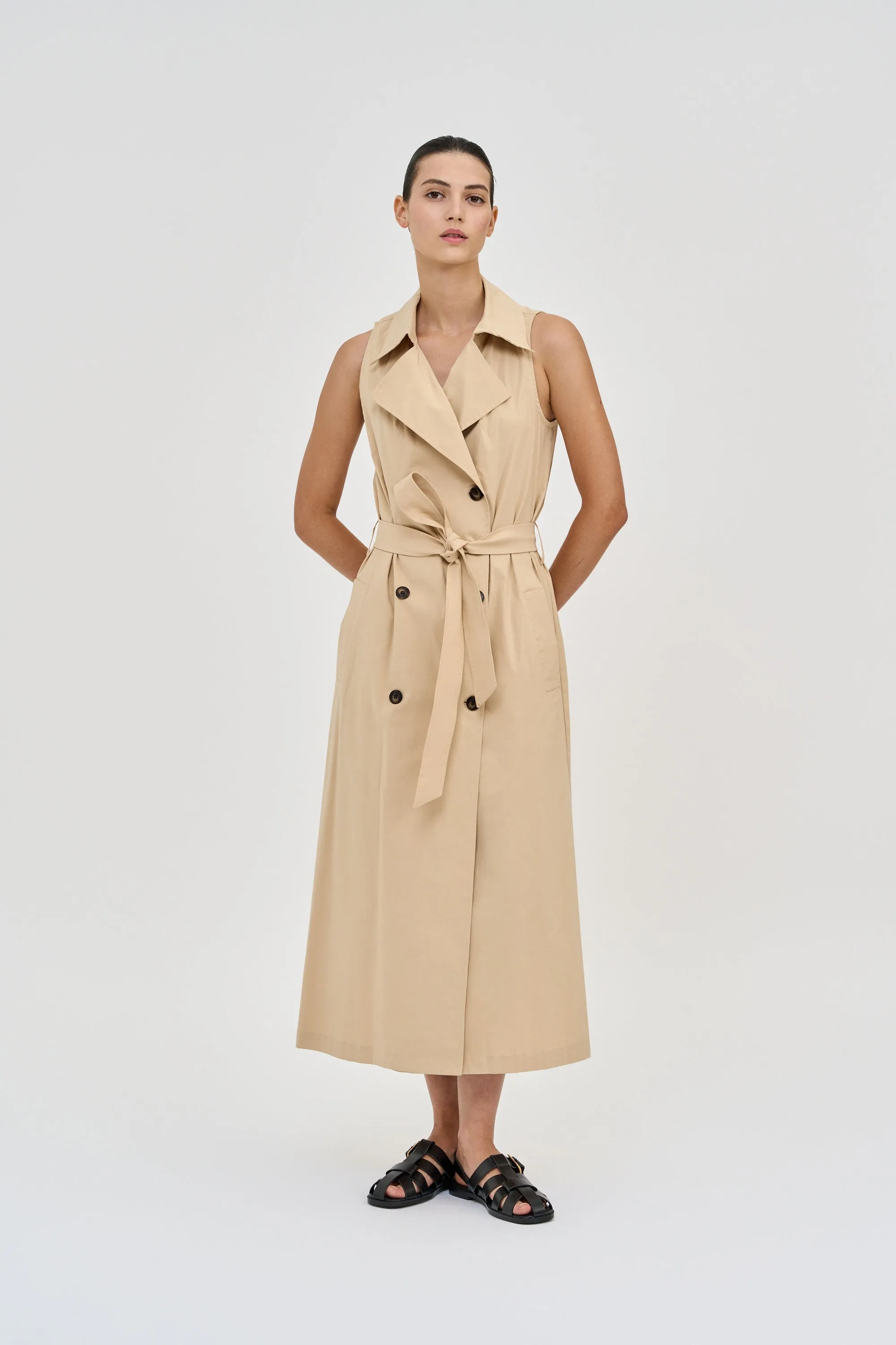 Trench Dress Beige