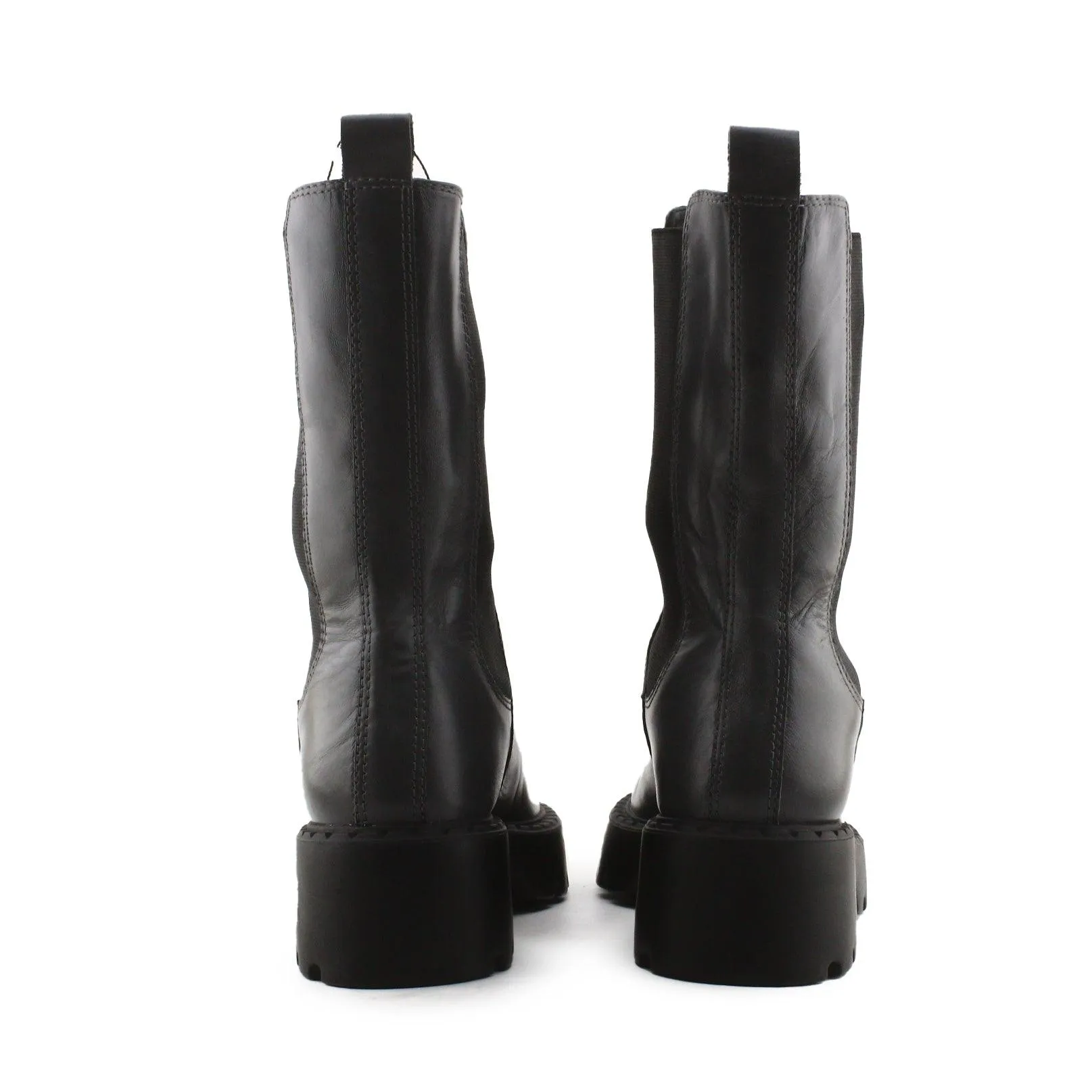 Uterque Stretchable Combat Boots | 100% Authentic Leather