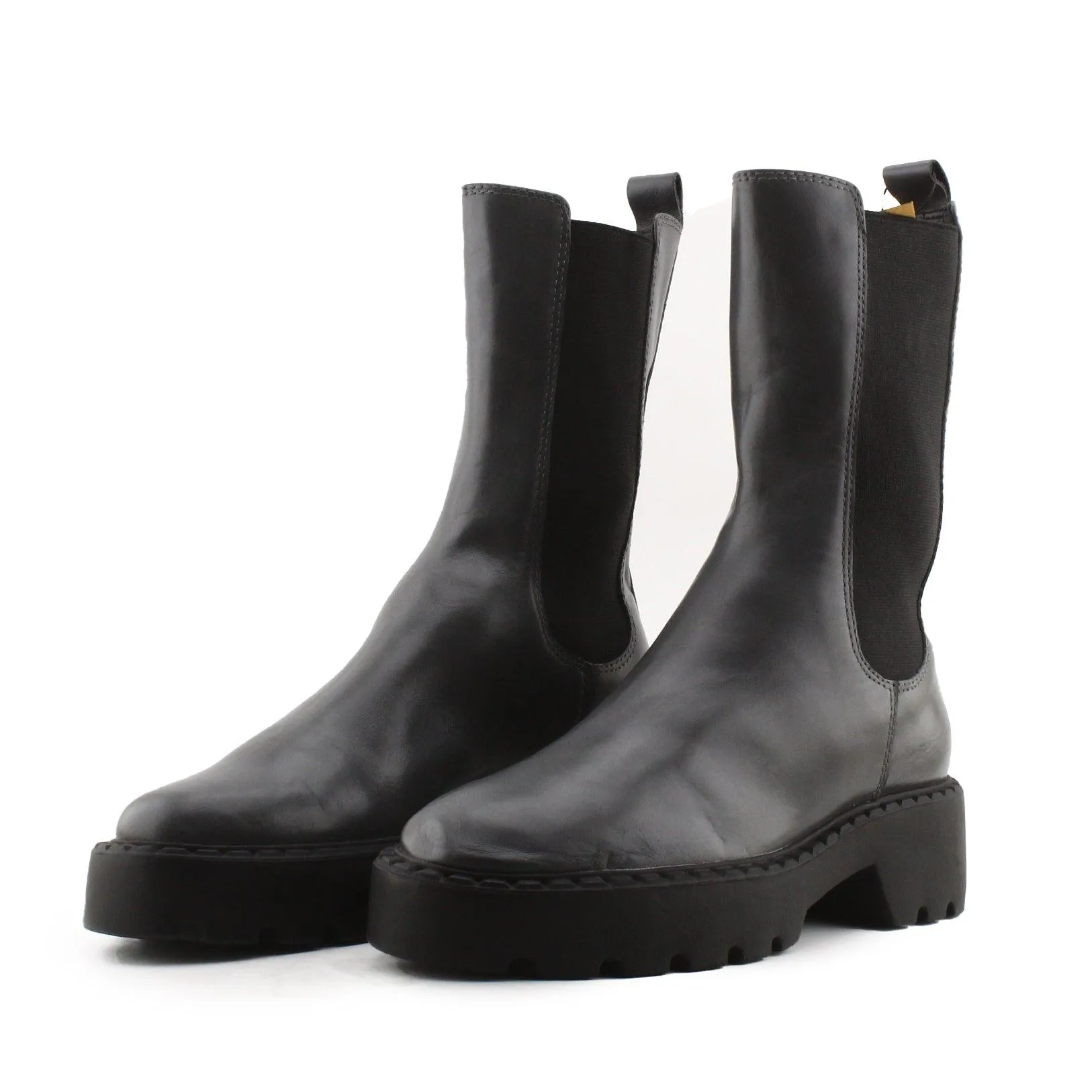 Uterque Stretchable Combat Boots | 100% Authentic Leather