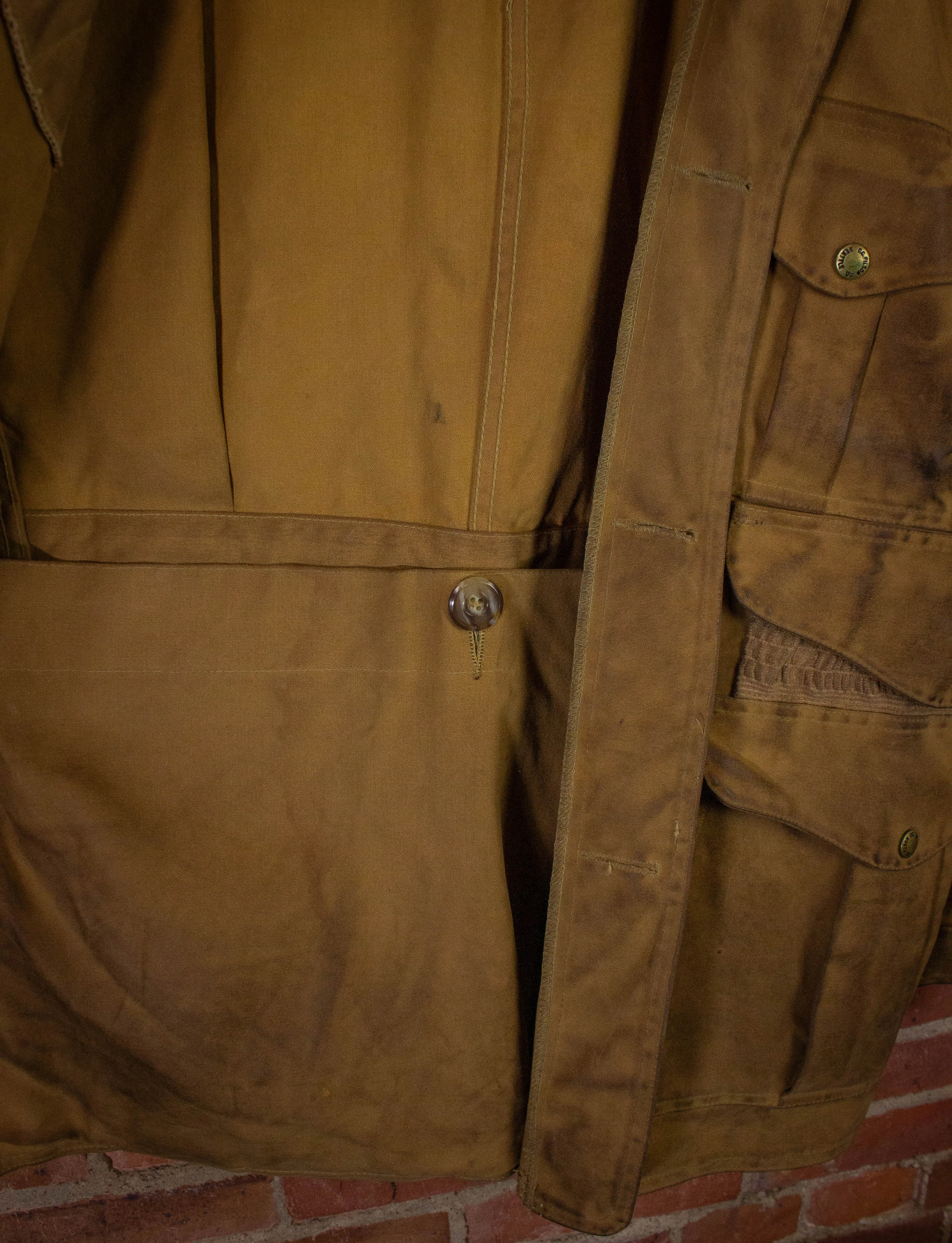 Vintage Filson Waxed Work Wear Hunting Jacket Tan XL