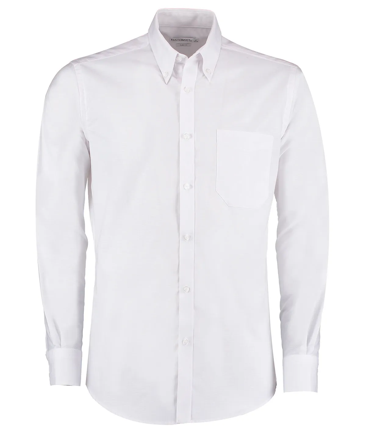 White - Slim fit workwear Oxford shirt long-sleeved (slim fit)