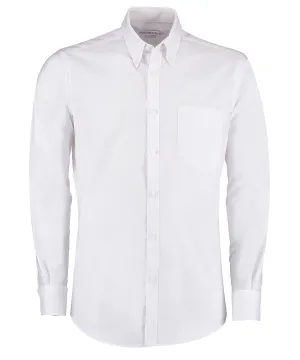 White - Slim fit workwear Oxford shirt long-sleeved (slim fit)