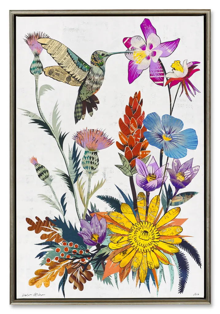 WHSL - Canvas -  Hummingbird Wildflowers