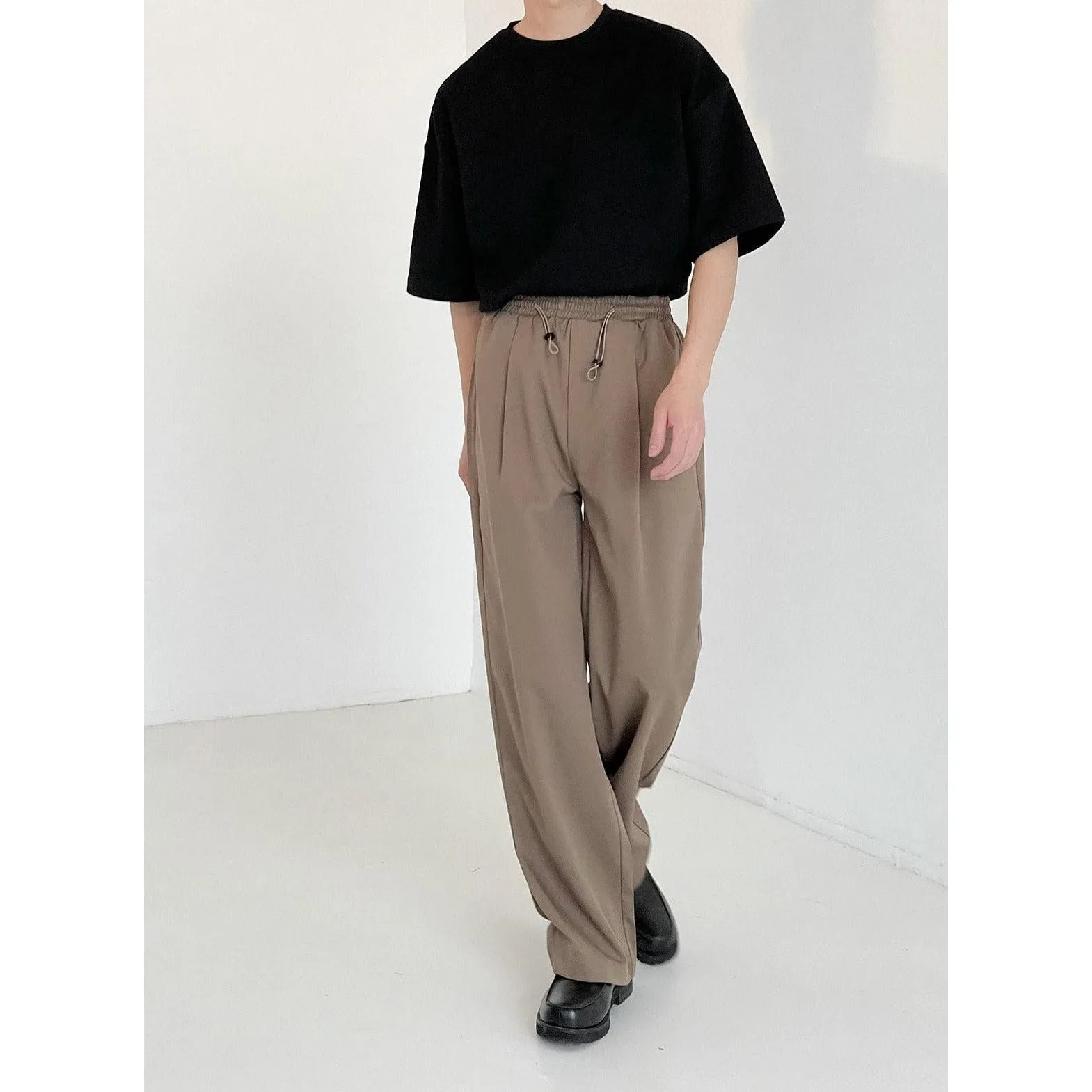 Zhou DrawstringTextured Trousers