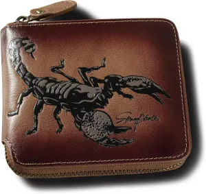 Zipper Wallet For Men,Men's Leather Wallets With Coin Pocket,Extra Capacity,RFID Blocking,Gifts for Him Husband and Boyfriend Gift (khaki)