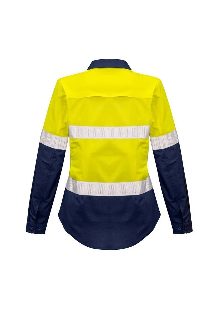 ZW720 Womens Rugged Cooling Taped Hi Vis Spliced L/S Shirt